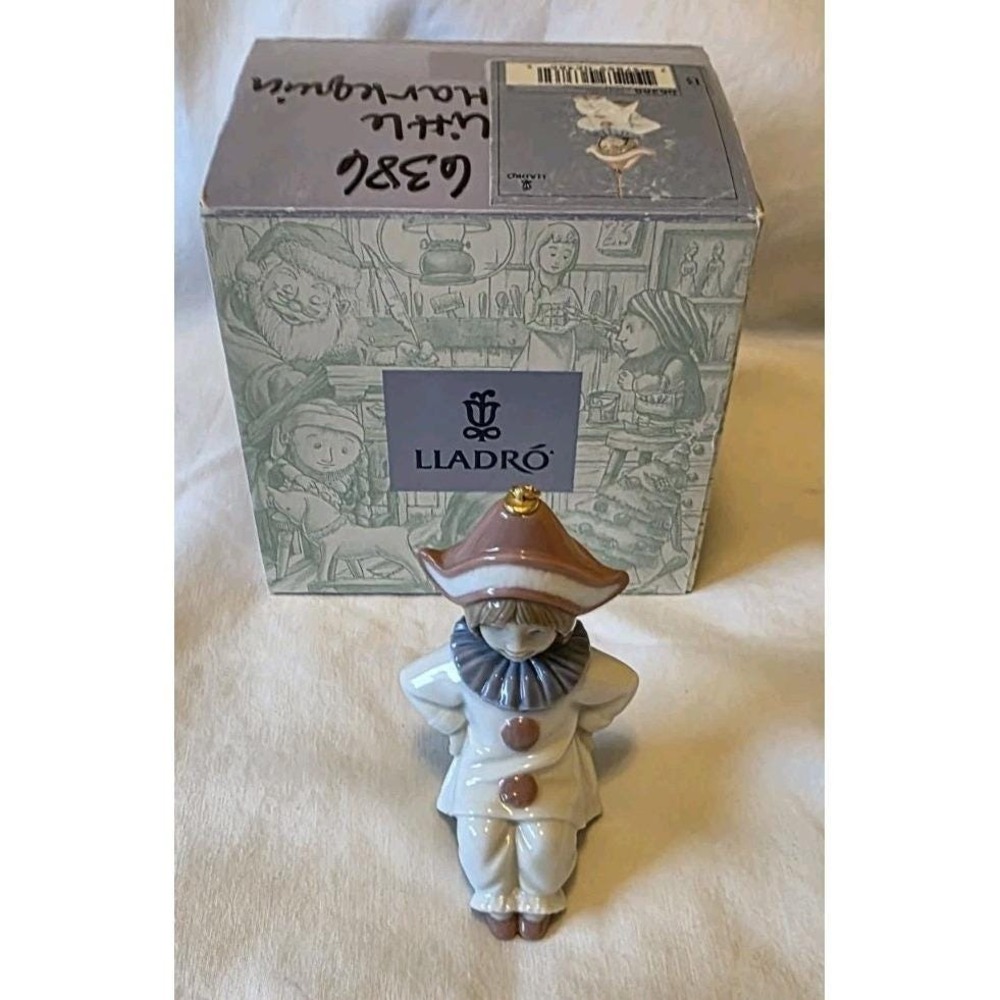 LLADRO 6386 LITTLE HARLEQUIN SANTA'S WORKSHOP COLLECTION ORNAMENT - SPAIN